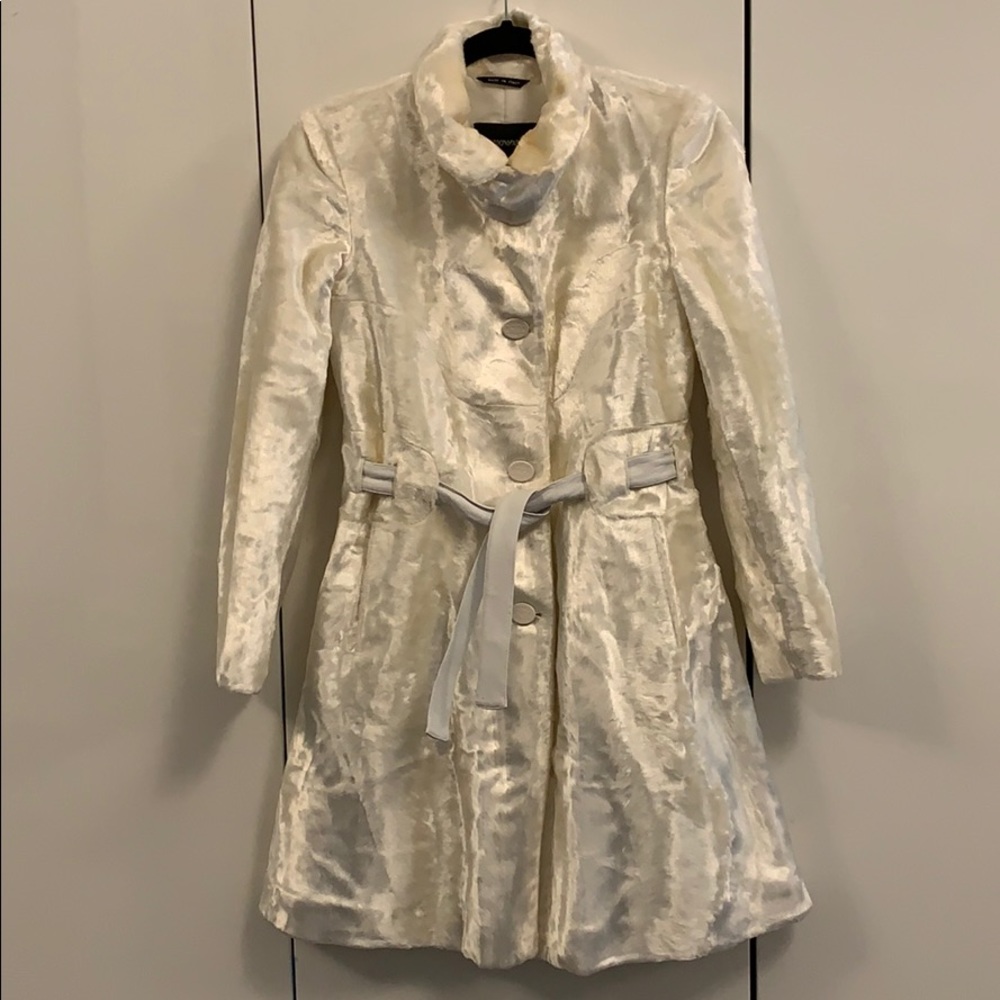 White furry coat Emporio Armani